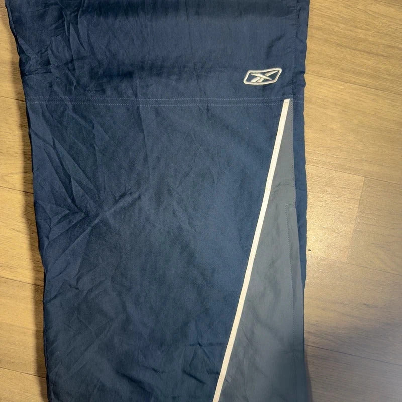 Reebock vintage Y2K navy baggy nylon track pants trousers L  224