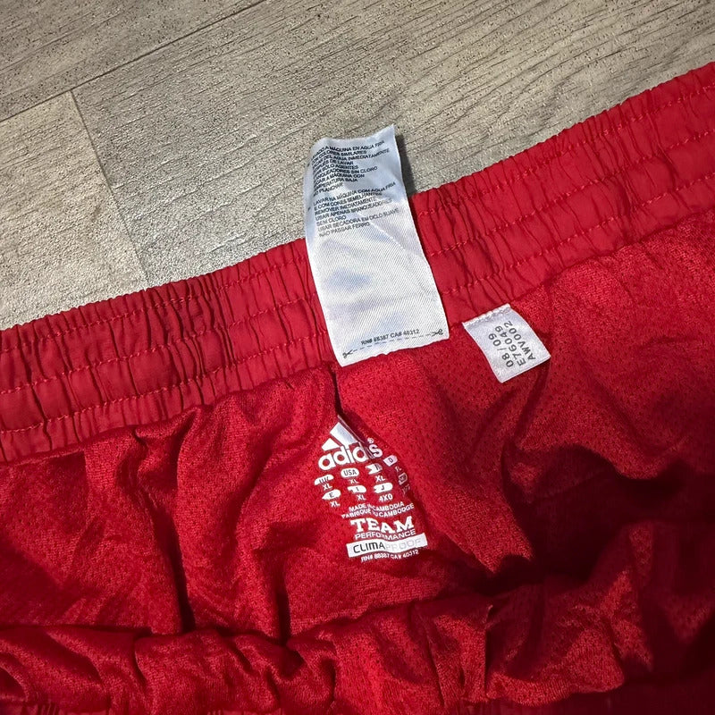 Adidas vintage Y2K red baggy climaproof mesh lined nylon track pant trousers size XL 164