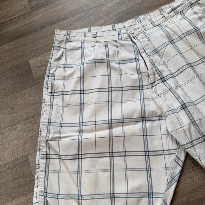 Wrangler vintage Y2K baggy relaxed skater style cargo chino checked shorts W40 050
