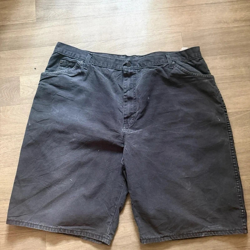 Vintage Dickies Cargo Shorts Black Baggy Workwear Y2K Skate Utility W40 095