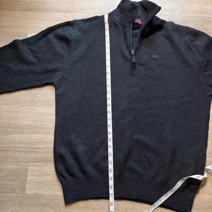Robe di kappa vintage Y2K pure new wool quarter zip jumper size L 261