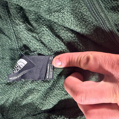 The north face dark green half zip fleece jumper size XL 267