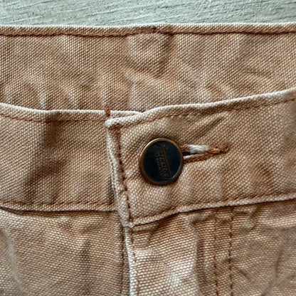 Dickies vintage 2000s Tan beige relaxed carpenter cargo jorts denim jean shorts W38 (13)