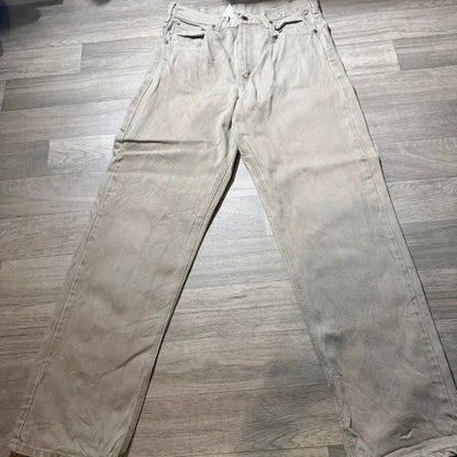 Vintage Carhartt Y2K 00s twill work pant beige trousers W34 L33 208