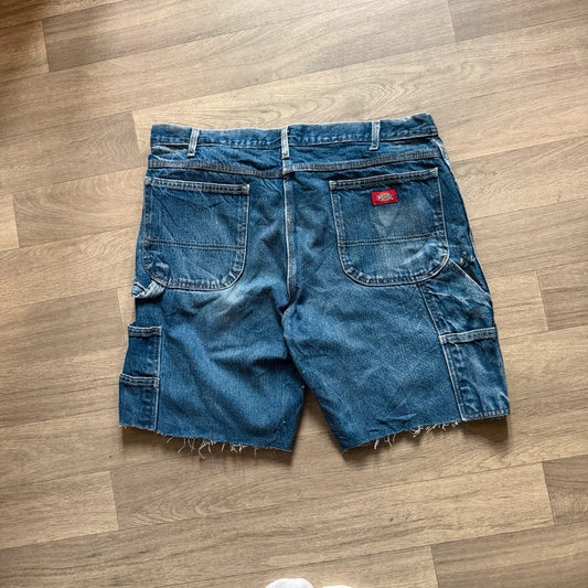 Vintage Dickies denim blue jorts carpenter shorts Y2K size W40 (21)