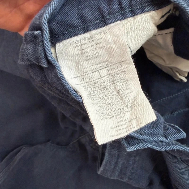 Vintage Cahartt cat2 FR navy work pant trousers W34 L30 211