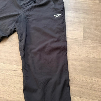 Reebok vintage Y2K mesh lined black retro track pants trousers size S 159