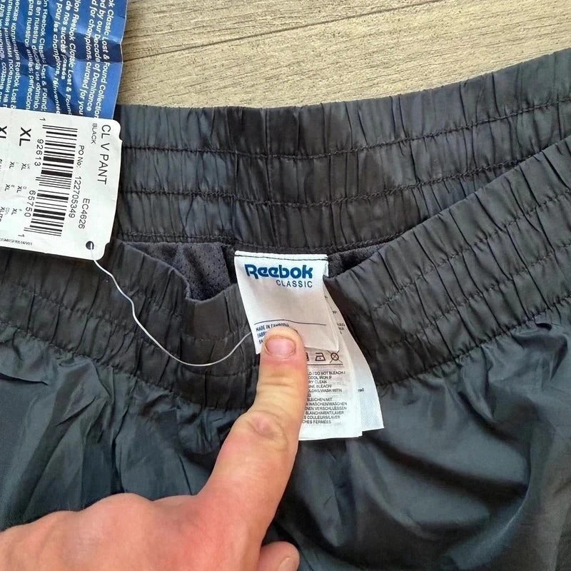 Vintage Y2K Reebok classic button up leg 90s nylon mesh track pants Size XL  213