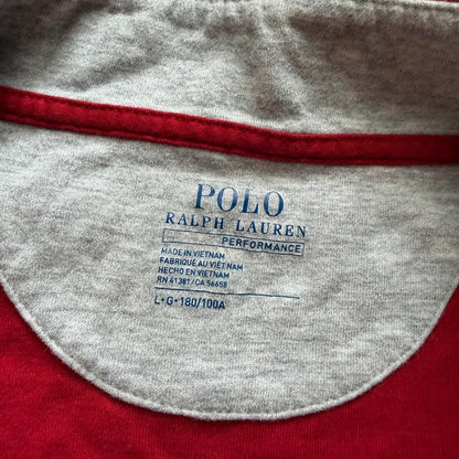 Ralph lauren red quarter zip jumper 1/4 performance zip up Y2K men’s size L102