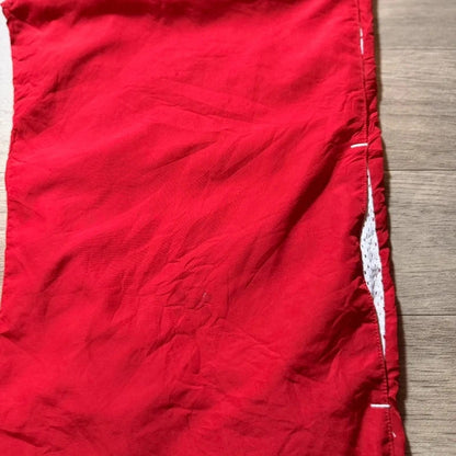 Under armour vintage relaxed baggy mesh lined red nylon track pants size M 197