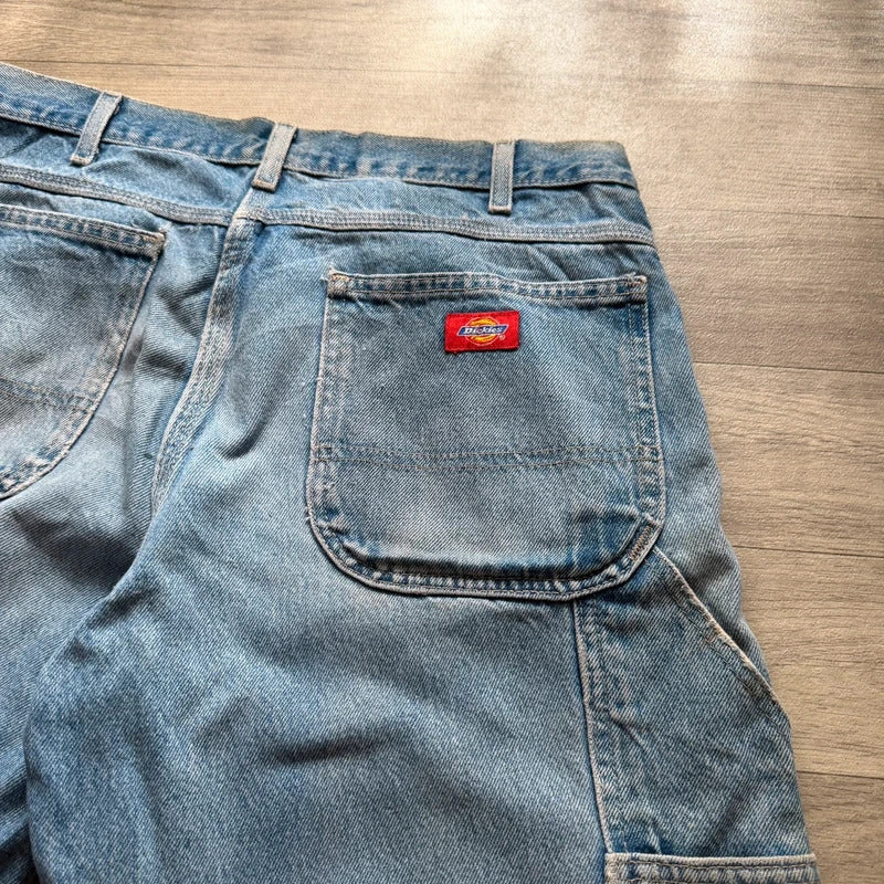 Dickies vintage Y2K denim cargo carpenter relaxed jorts shorts W34 114