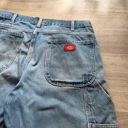 Dickies vintage Y2K denim cargo carpenter relaxed jorts shorts W34 114
