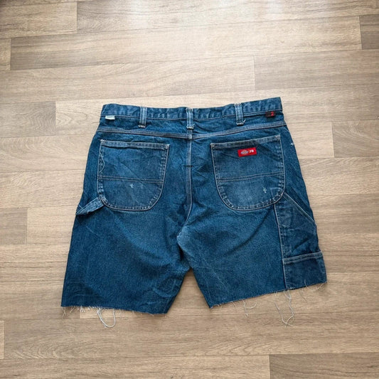 Dickies FR Carpenter Denim Shorts Workwear Utility carpenter Blue Jean Shorts Mens W40 Vintage 051