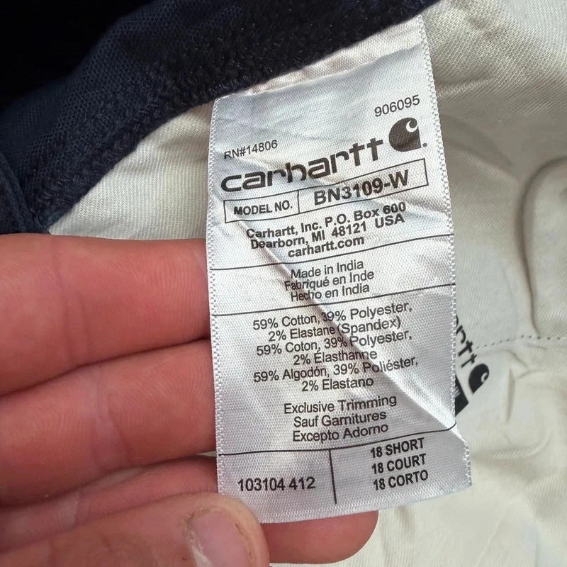 Carhartt rugged flex professional loose fit navy cavas work pant W38 L30 210