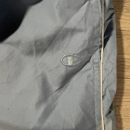 Vintage champion light blue Y2K logo nylon track pant size L 225