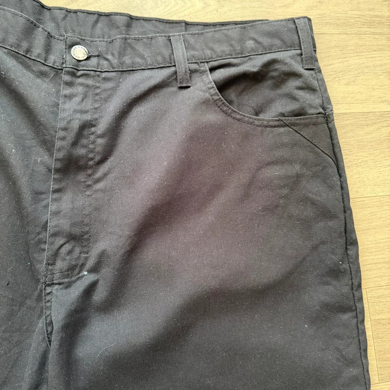 Vintage Y2K 2000s Dickies skater black relaxed baggy utility chino cargo shorts W42 (11)