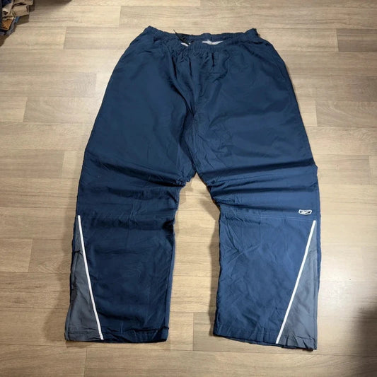 Reebock vintage Y2K navy baggy nylon track pants trousers L  224