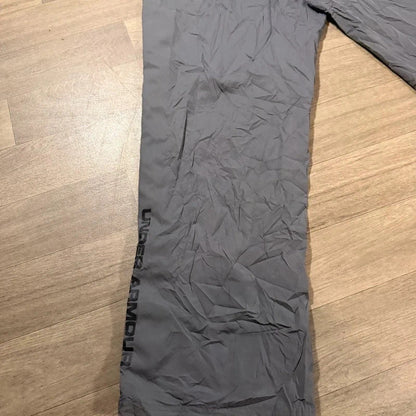 Under armour grey mesh lined nylon track pant trousers size L 221