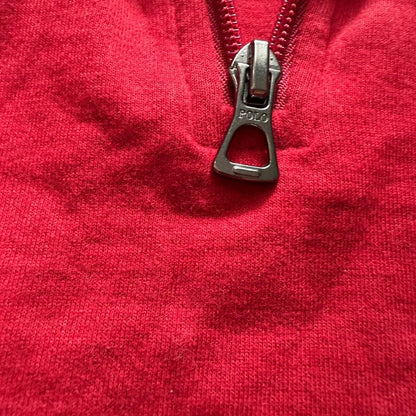 Ralph lauren red quarter zip jumper 1/4 performance zip up Y2K men’s size L102