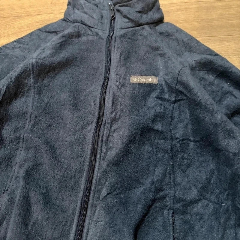 Columbia vintage navy logo fleece jacket size L 265