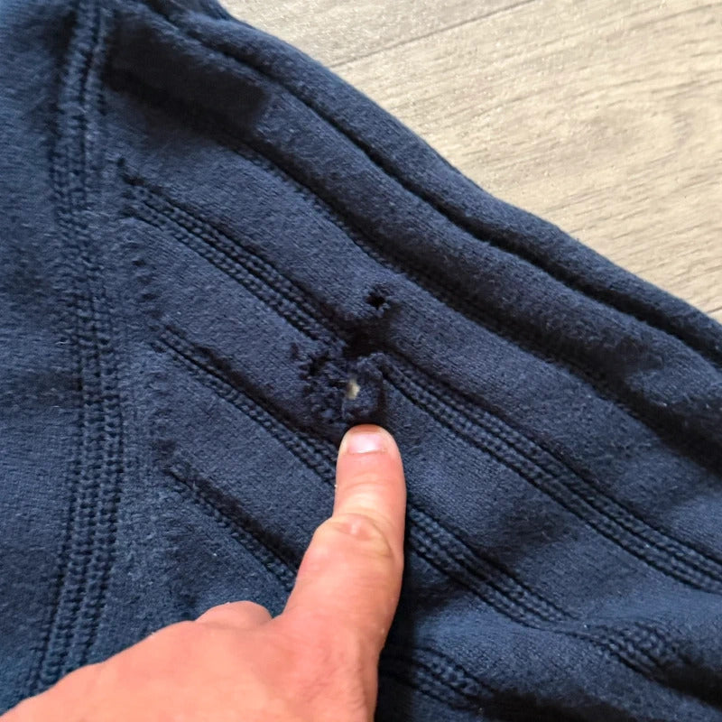 Vintage Tommy Hilfiger navy knitted quarter zip jumper size L 68