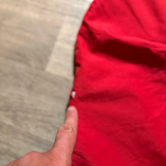 Under armour vintage relaxed baggy mesh lined red nylon track pants size M 197
