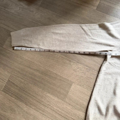 Nautica vintage beige knitted quarter zip 3/4 zip sweater jumper size S 262