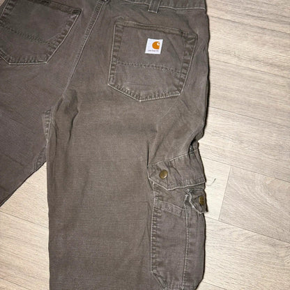 Carhartt double knee khaki cargo work style relaxed trousers size W32 L28 168