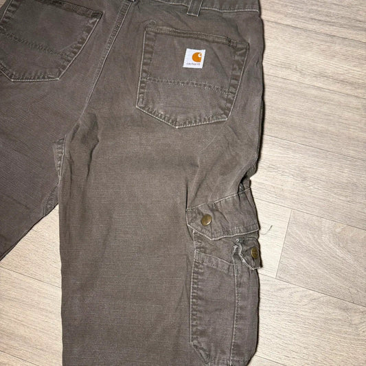 Carhartt double knee khaki cargo work style relaxed trousers size W32 L28 168