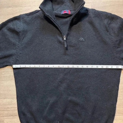 Robe di kappa vintage Y2K pure new wool quarter zip jumper size L 261