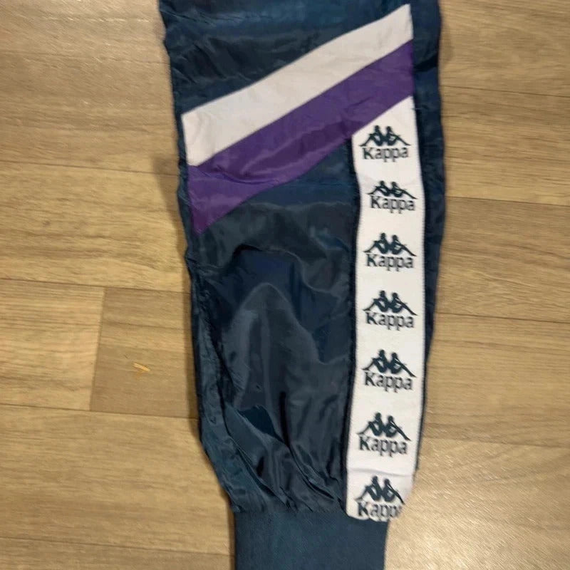 Vintage Kappa Track Pants Navy Purple White Y2K 90s Sportswear Joggers XL 218