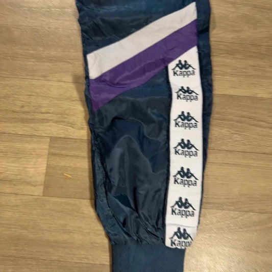 Vintage Kappa Track Pants Navy Purple White Y2K 90s Sportswear Joggers XL 218