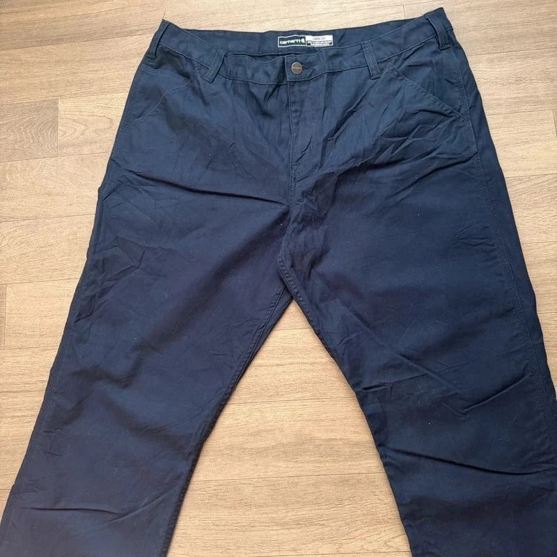 Carhartt rugged flex professional loose fit navy cavas work pant W38 L30 210