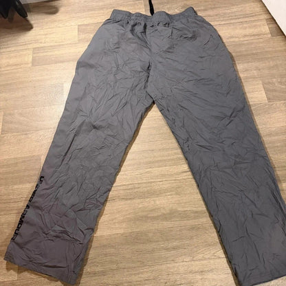 Under armour grey mesh lined nylon track pant trousers size L 221