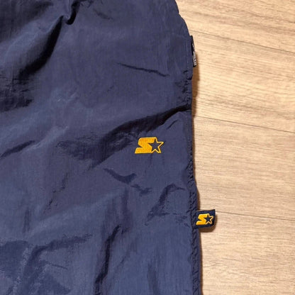Vintage Y2K starter nylon baggy mesh lined track pants navy size S 198