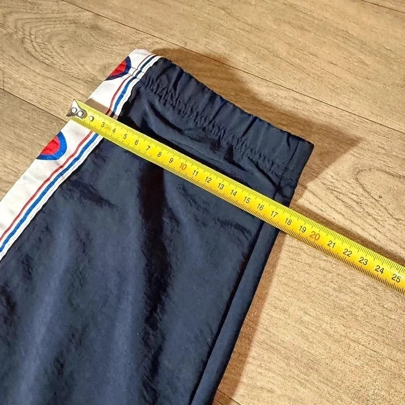 Vintage champion Y2K retro logo mesh lined baggy nylon track pant trousers M 216