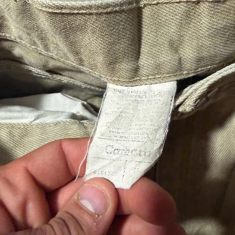 Vintage Carhartt Y2K 00s twill work pant beige trousers W34 L33 208