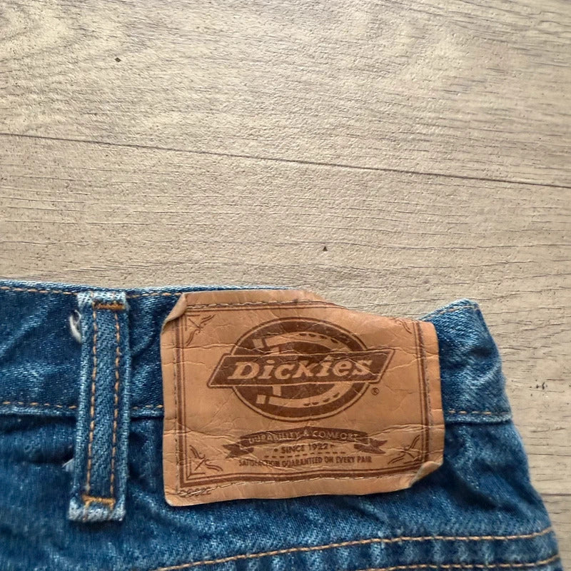 Dickies Denim Y2K Jean Shorts Blue Vintage 2000s Workwear Skater Mens W34 052