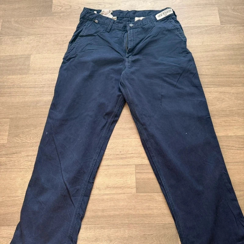 Vintage Cahartt cat2 FR navy work pant trousers W34 L30 211