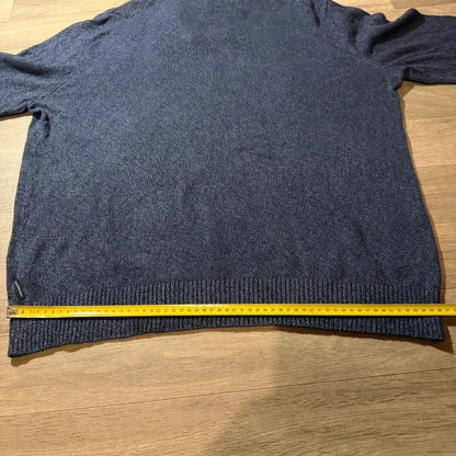 Calvin Klein jeans vintage navy knitted quarter zip jumper size XXL 235