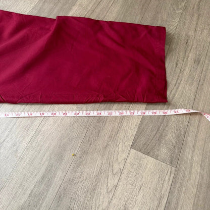 Adidas vintage Y2K wide leg nylon track pant trousers red size L 153