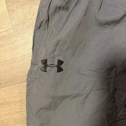 Under armour grey mesh lined nylon track pant trousers size L 221