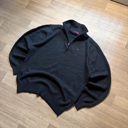 Robe di kappa vintage Y2K pure new wool quarter zip jumper size L 261
