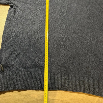 Calvin Klein jeans vintage navy knitted quarter zip jumper size XXL 235